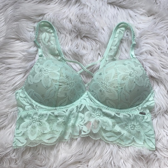 PINK Victoria's Secret Other - VS PINK • Silver Stars Strappy Lace Push-up Bra